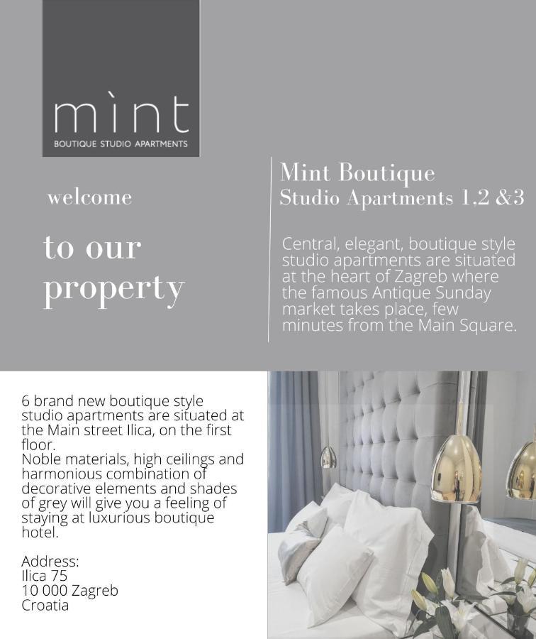 Mint Boutique Studio Apartments 2 Zagreb Exterior foto
